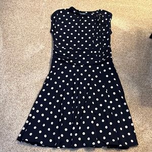 Mod Cloth Dress XL Navy Polka Dot 96% polyester 4% spandex